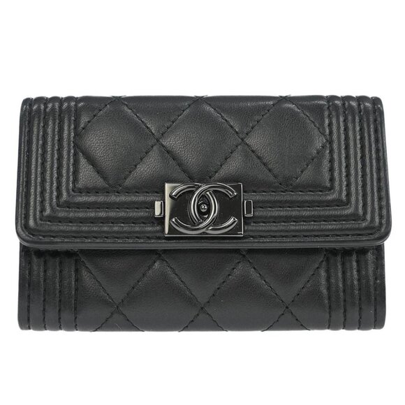 Boy Chanel Black Lambskin Cardholder 186670 - Picture 1 of 7